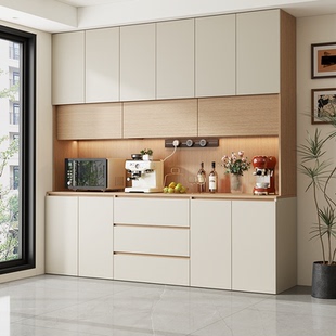 餐边柜靠墙一体储物柜客厅边柜茶水柜家用酒柜置物柜实木柜子橱柜