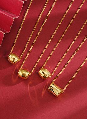 ins风沙金小蛮腰项链女轻奢款