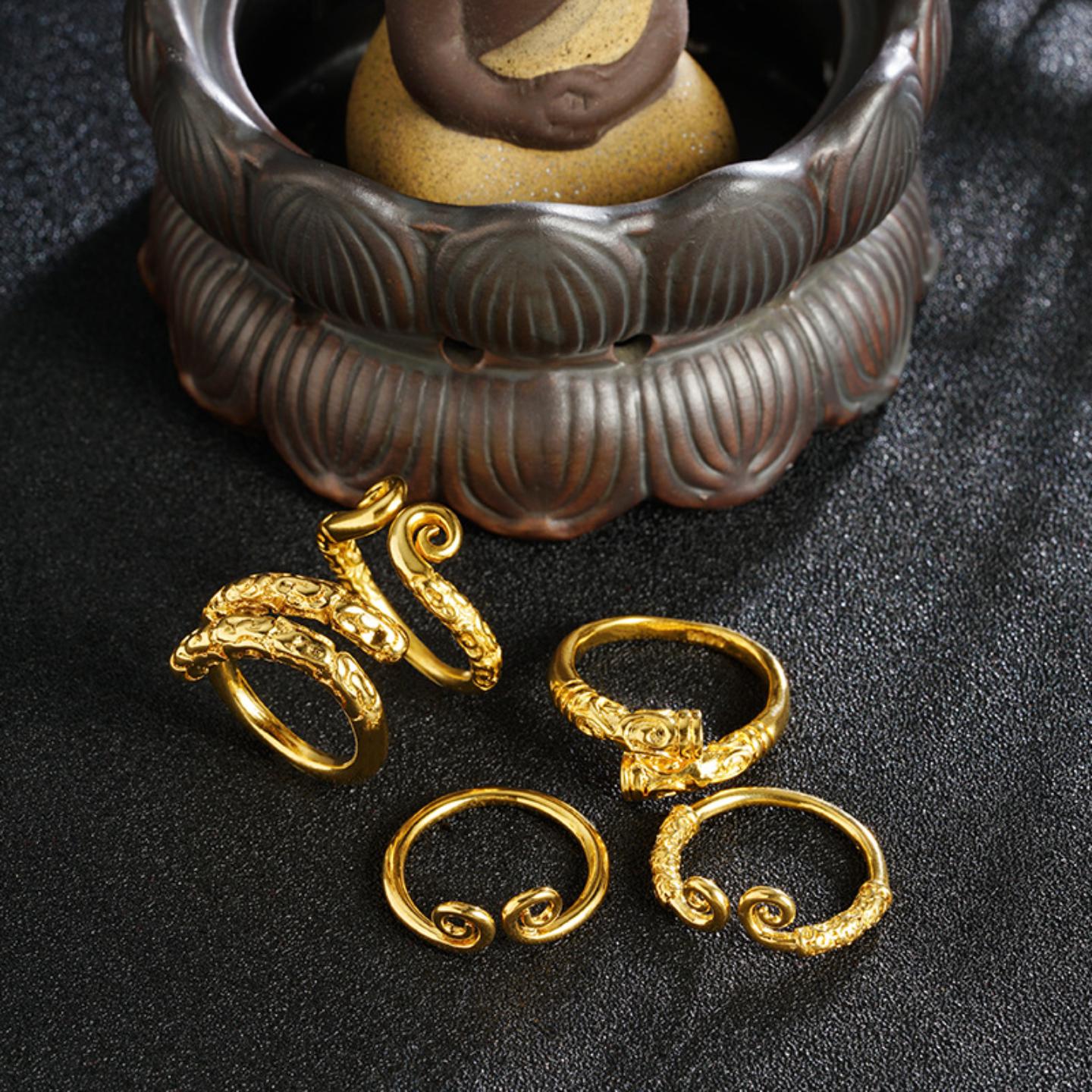 黑神话孙悟空金箍棒浮雕戒指