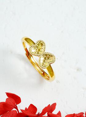 越南沙金鱼鳞蝴蝶结女戒