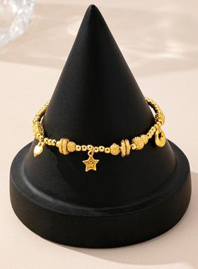 越南沙金星星挂坠女潮流手链