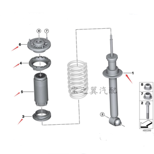 适配宝马5系G38 525 528 530后减震器顶胶避震弹簧垫缓冲胶防尘套