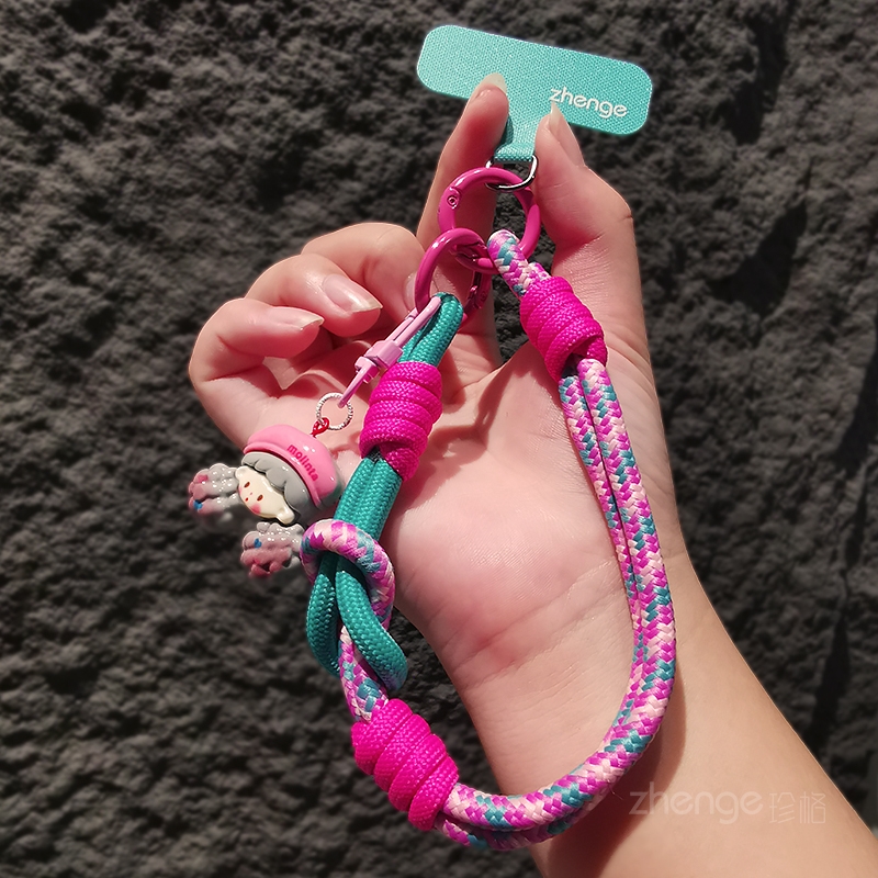 珍格可爱女孩吊坠手机挂绳ins