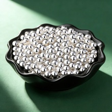 【严选ZZ01】S999足银小珠子按克散珠光珠纯银配件DIY圆珠小银珠