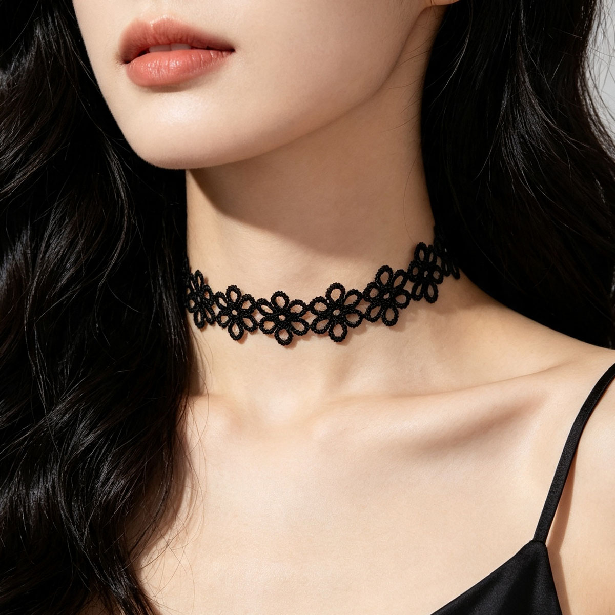 韩版百搭choker网面颈链女学生锁骨链短款绒带流行配饰品项圈脖链