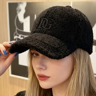 帽子男款秋冬季2026新款羊羔毛棒球帽女加绒加厚保暖显脸小鸭舌帽