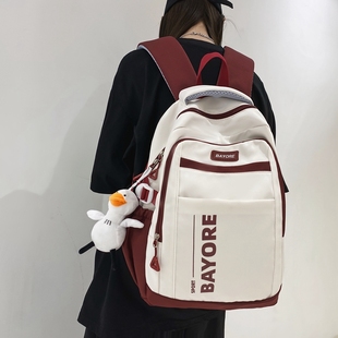 2026新款书包初中女生高颜值女孩日系学院风高中生大容量双肩背包