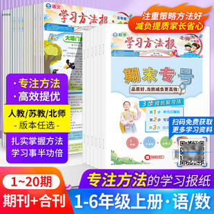 学习方法报合刊20期 期末专号小学生学习方法报纸儿童期刊一二三四五六年级语文数学人教版 苏教北师大写作基础知识作文素材课外书