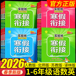 2026春实验班提优训练寒假衔接一二三年级四五六年级复习上册预习下册语文数学英语人教版北师大苏教版寒假作业本知识点复习