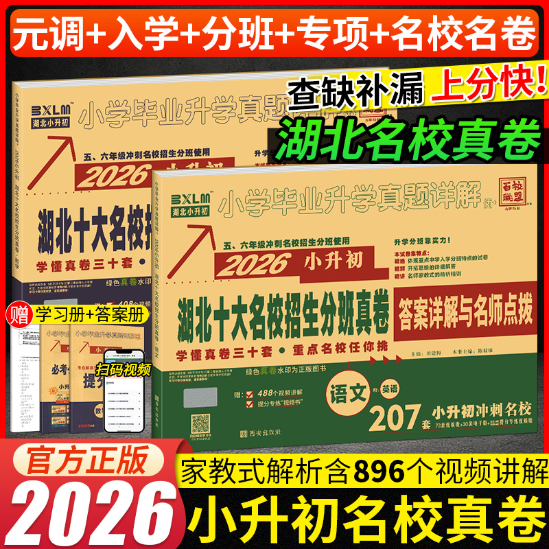 小升初湖北十大名校入学摸底真卷