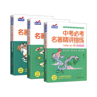 中考必考名著精讲细练 初中七八九年级中考名著导读12部+24部考点精练一点通语文中考名著考点精练状元满分笔记初中生名著阅读练习