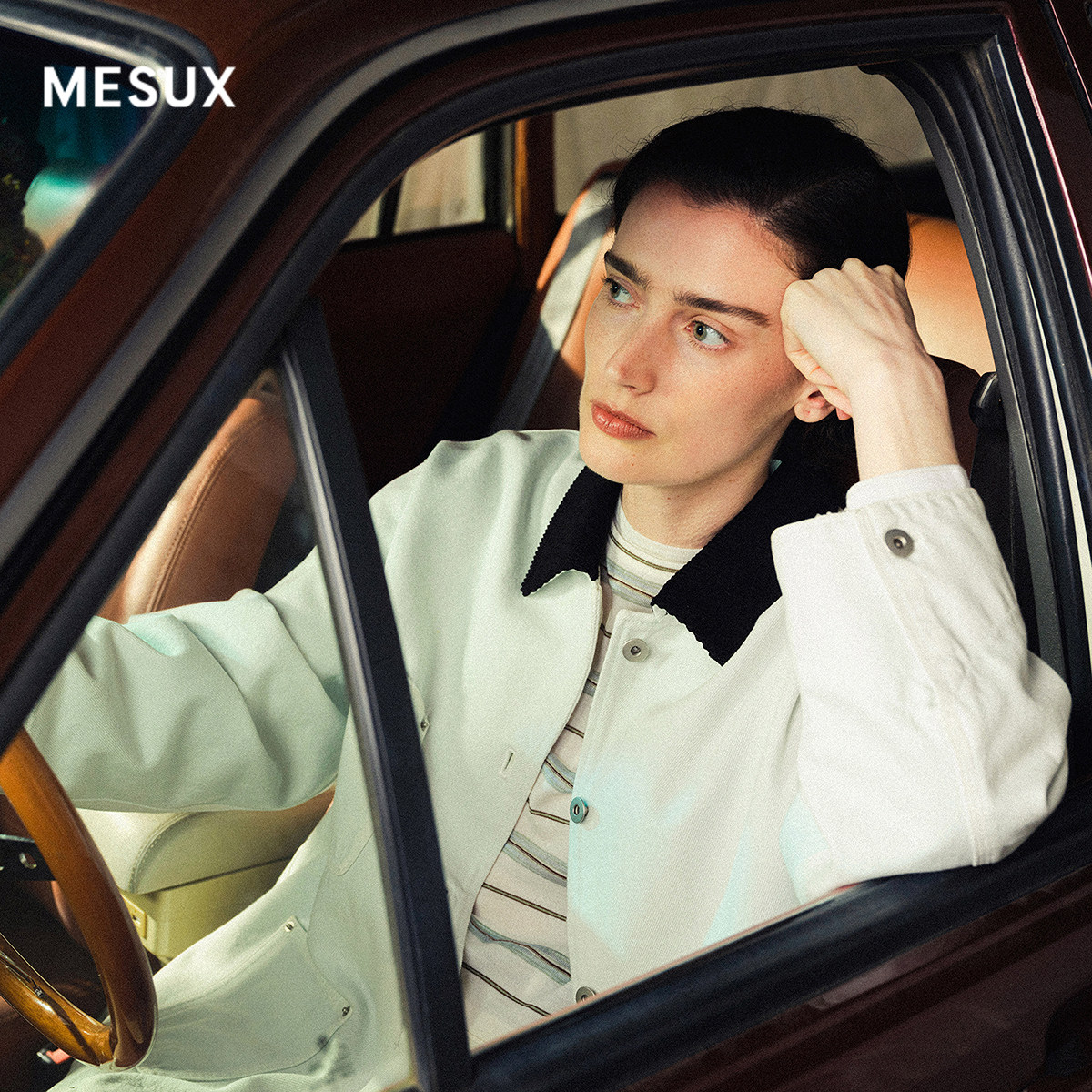 MESUX米岫26春复古水洗全棉牛仔拼灯芯绒翻领牛仔外套MOSUH605,女装/女士精品,短外套,淘宝优惠券,粉丝福利购,淘宝优惠卷