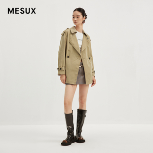 含腰带 金属扣风衣外套 MMFUG101 女装 MESUX米岫新品