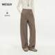 MESUX米岫迪木尔风羊毛针织绒感松弛休闲裤 杨丞琳同款 MNWUQ409