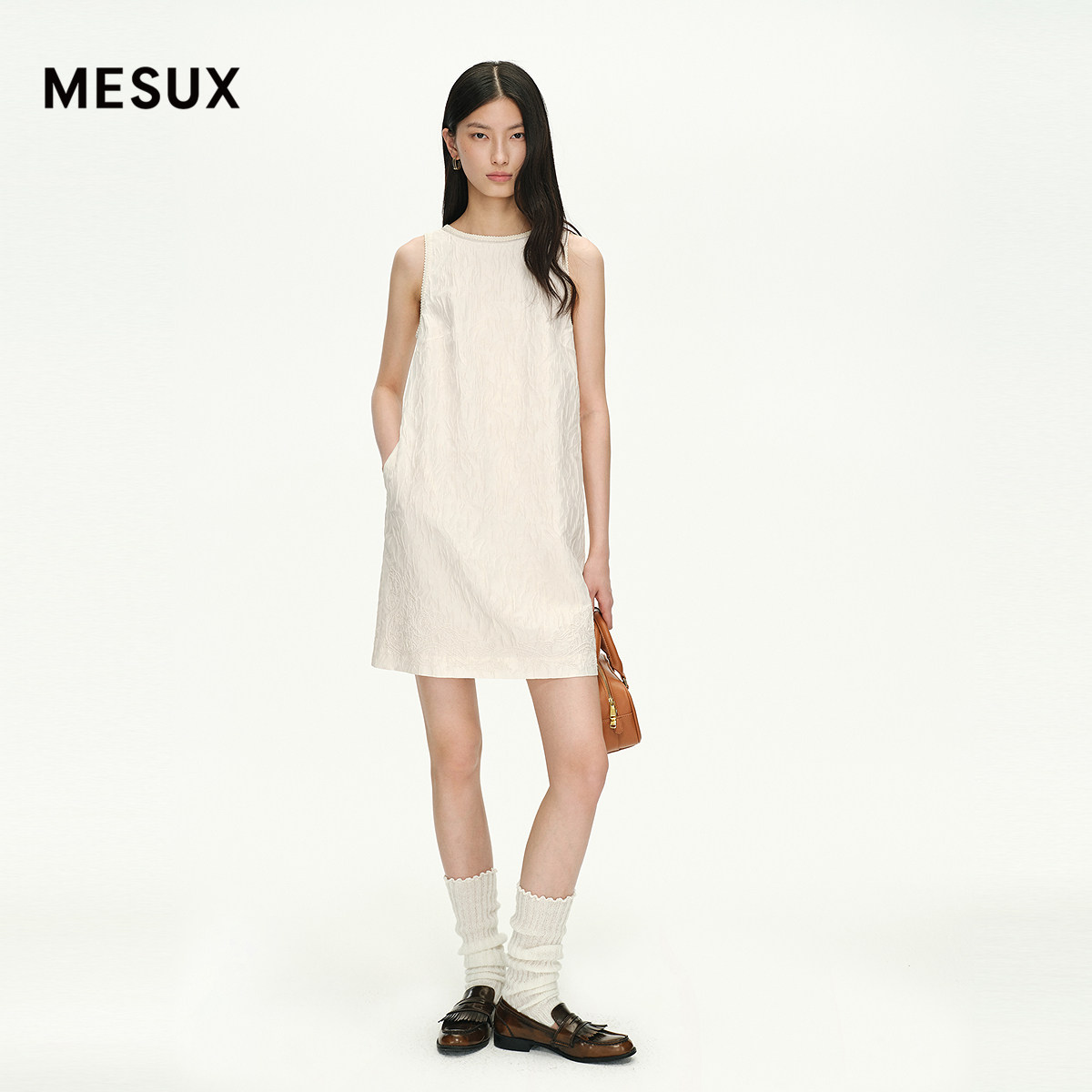 MEUX米岫2025无袖连衣裙