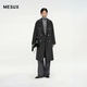 MESUX米岫25冬迪木尔风双面呢戗驳领落肩长款 毛呢大衣MNWPI302