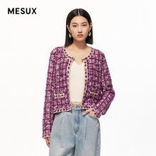 MESUX米岫24春季新款女装小香风开衫短外套上衣MMSUE502