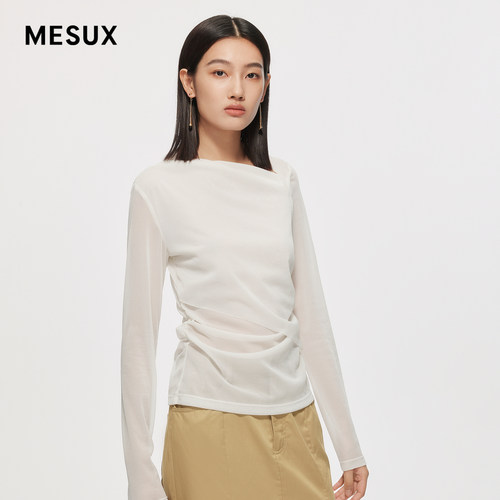 MESUX米岫新品【日本进口面料】长袖弹力打底衫女MMSUD510