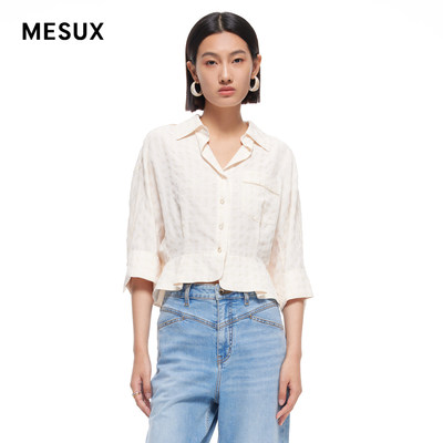 MESUX米岫24夏季新品女装【日本进口面料】法式慵懒衬衫MMMUC302