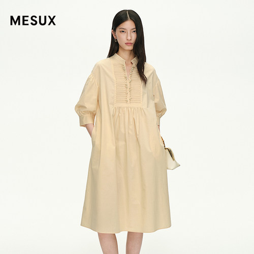 MEUX米岫2025中袖连衣裙