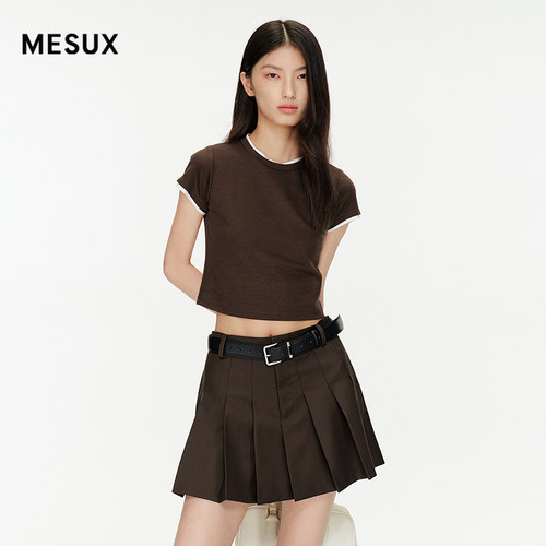 MEUX米岫25秋乌木系列针织T恤