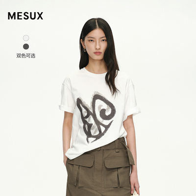 MEUX米岫2025短袖T恤MNMUB305