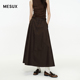 MESUX米岫25秋迪木尔风赫本廓形A字伞裙垂顺半身裙长裙MNFUS402