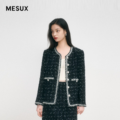 MESUX米岫新品女【进口面料】经典璀璨星河小香外套MMSUH608