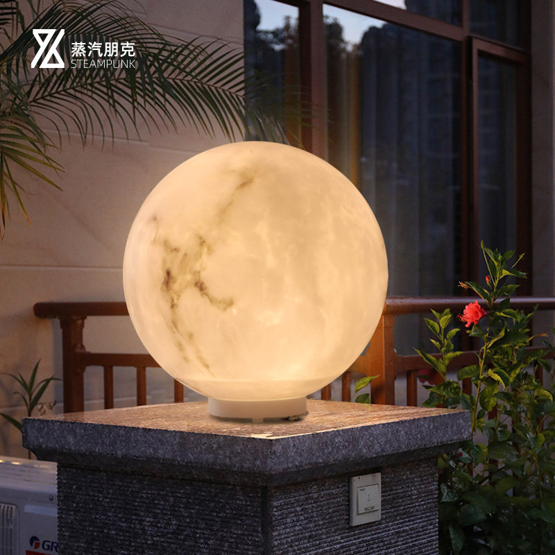 户外灯户外灯柱头月球仿云石端景图片