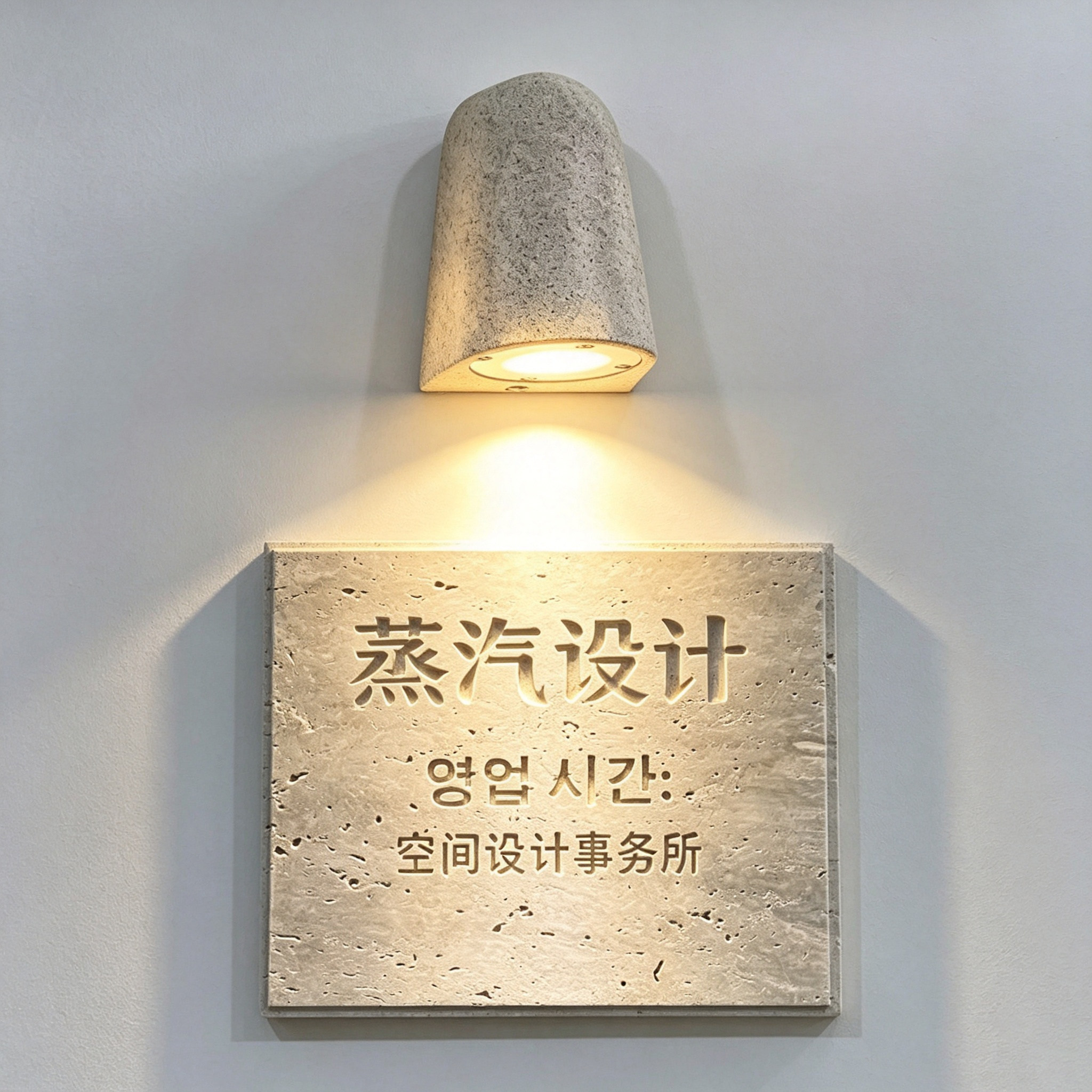 微水泥防水复古侘寂户外壁灯图片