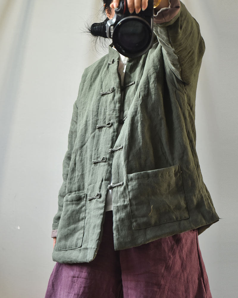 禅意棉服文艺复古男女款保暖棉衣