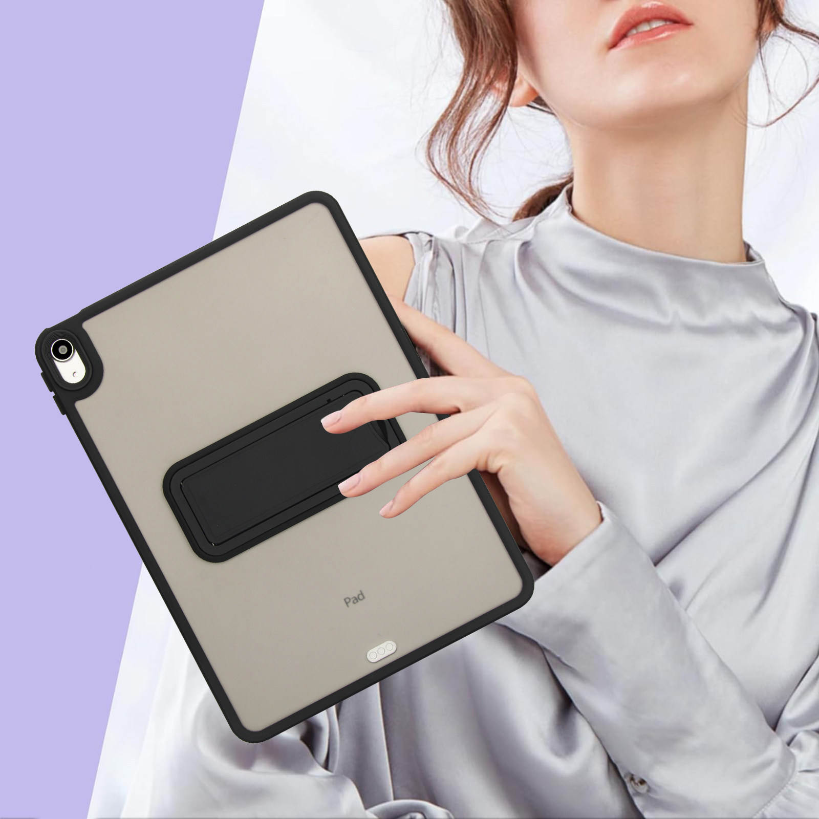 2025新款适用苹果ipad Pro 11英寸Air7防弯保护套ipad A16第11代防摔全包平板mini7透明支架电脑后壳无盖Air6