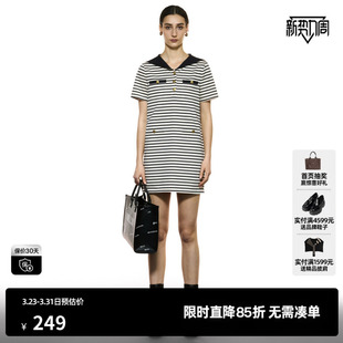 TI复古直筒连衣裙女装 百搭海军领学院风直筒裙尤缇 合并