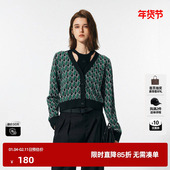 TI几何花版 新款 针织衫 女复古摩登短款 春季 开衫 休闲上衣尤缇时尚