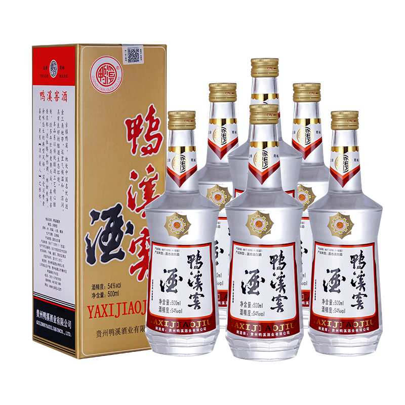 贵州鸭溪窖酒 54度复古浓香型高度国产白酒 500ml*6官方旗舰店-封面