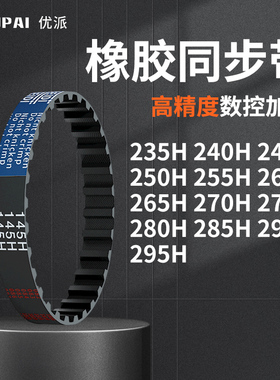 同步带H235H240H245H250H255H26026527027528028机械橡胶同步皮带