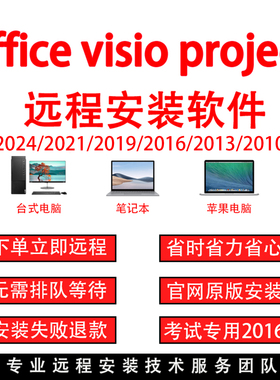office软件word excel ppt visio project远程安装调试办公软件