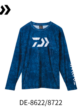 DAIWA达亿瓦 22新款DE-8622/8722 长/短袖钓鱼服圆领T恤干爽透气