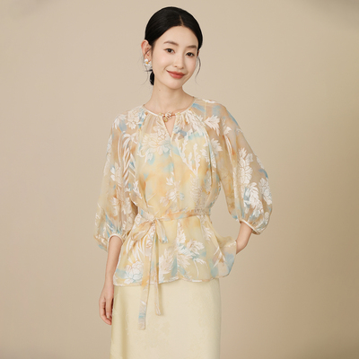 拾白新中式女装气质优雅上衣