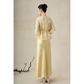 春秋长袖 SHIBAI拾白 女上衣 重工刺绣修身 款 藏春坞 原创改良新中式