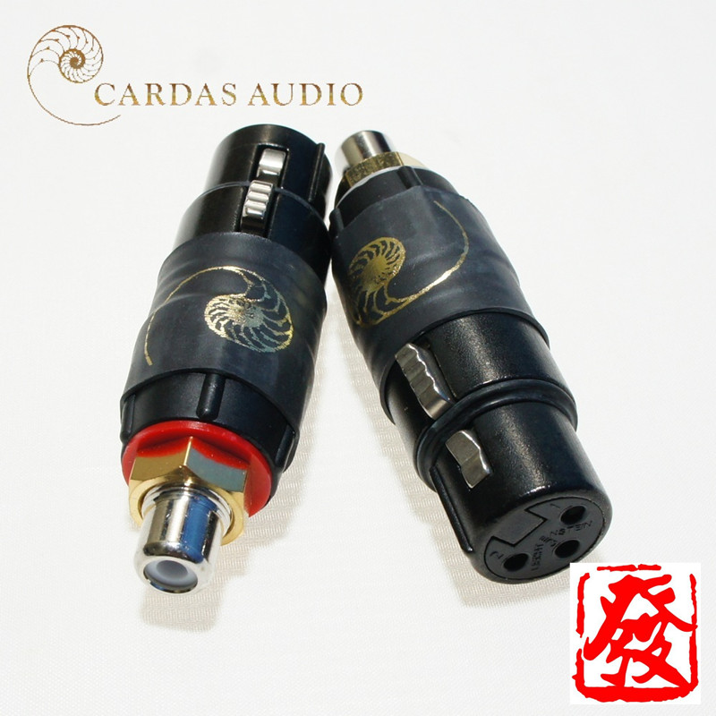 美国原装 CARDAS 卡达斯 RCAF/XLRF   单端/平衡母插转换头