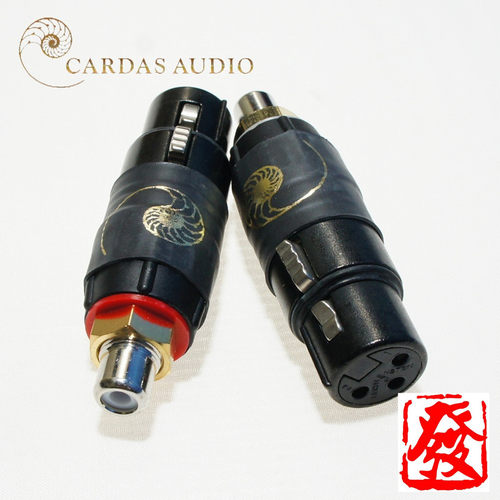 美国原装 CARDAS 卡达斯 RCAF/XLRF   单端/平衡母插转换头