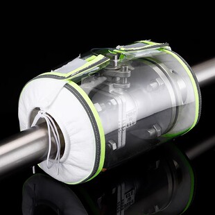 球阀pvc反光条透明法兰保护套管道安全防泄漏喷溅射耐酸碱腐蚀罩