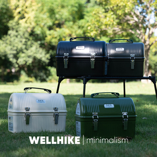 WELLHIKE户外SWS金属午餐盒 复古露营收纳工具箱小物钓手冲咖啡茶
