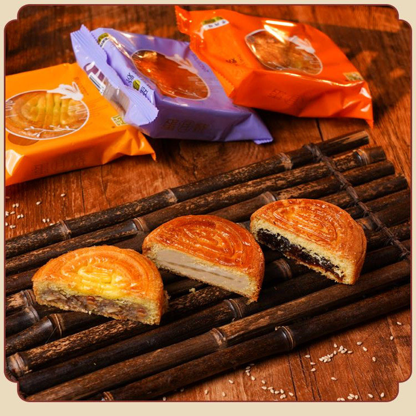 韩小欠传统月饼蛋月烧甜点五仁枣肉口味80g营养优质香味浓郁软糯