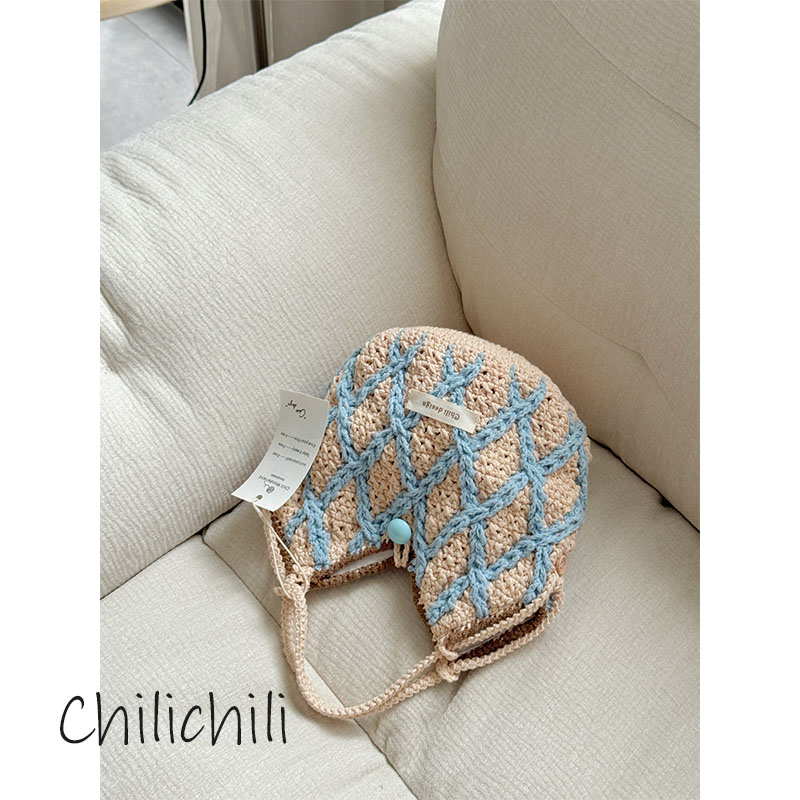 CHILI 原创设计款钩针手工钩织创意包斜挎单肩手提多包形DIY材料