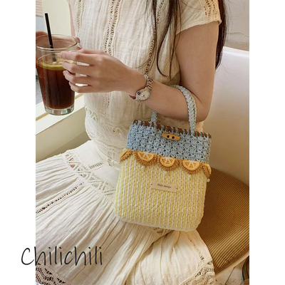 CHILI 原创小设计手工钩针编钩织创意夏日手提斜挎包工DIY材料包