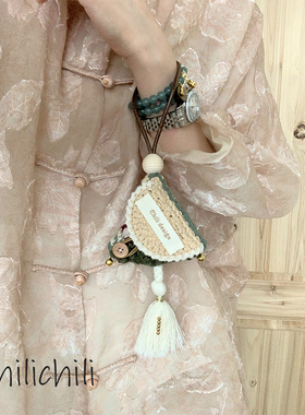 CHILI 原创设计手工钩针钩织创意端午限定粽子原创耳机包diy材料