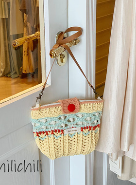 CHILI原创小众设计手工创意编织钩织DIYmini巴克拉瓦斜挎包材料包