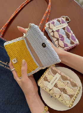 CHILI 原创小众设计手工编织复古零钱卡包手机斜挎手提材料包成品